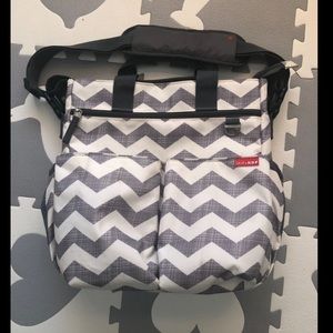 Skip hop chevron diaper bag - like new
